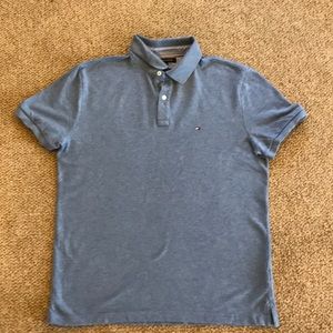 Tommy Hilfiger blue polo shirt